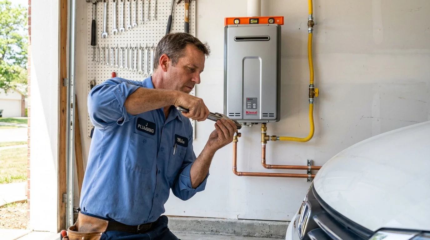 Tankless water heater installation by a Johns Plumbing LLC plumber in Grant
